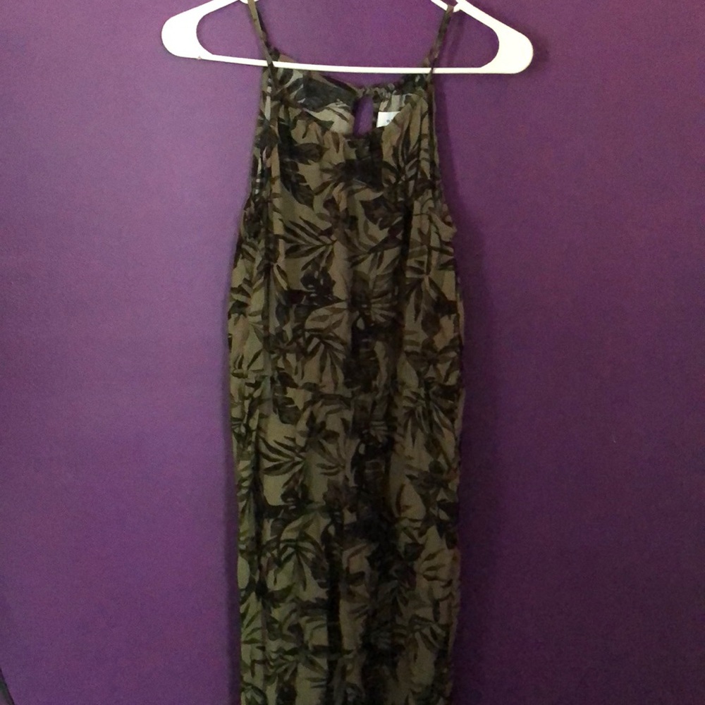 A romper with pants.